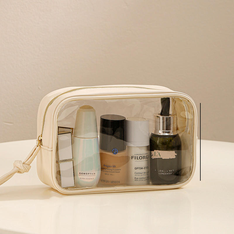 1/3PCS Waterproof Cosmetic Bag Portable Portable Cosmetic Storage Bag Large Capacity PVC Transparent Wash Bag Travel Storage Bag