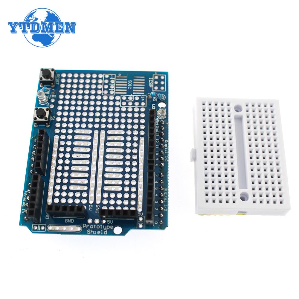 UNO Proto Shield Prototyp-Erweiterungsplatine mit SYB-170 Mini-Steckplatine für Arduino