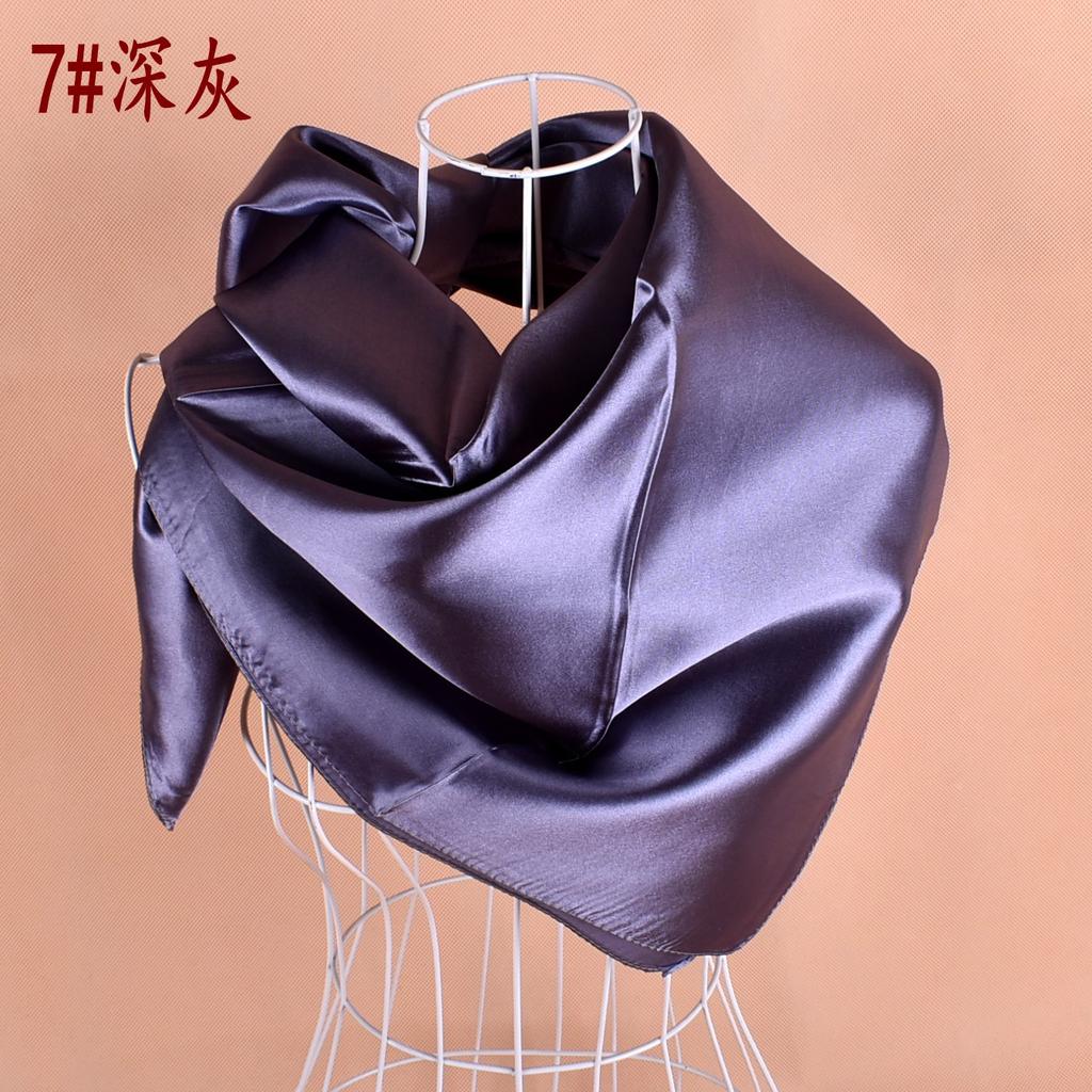 Solid Color Silk Scarf Square 90*90 Headscarf Foulard Satin Bandana Cheveux Neckerchief Hijab Accessoires For Woman Hair Scarf