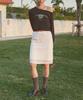 After Hours Chiffon Midi Skirt (White-Dot)