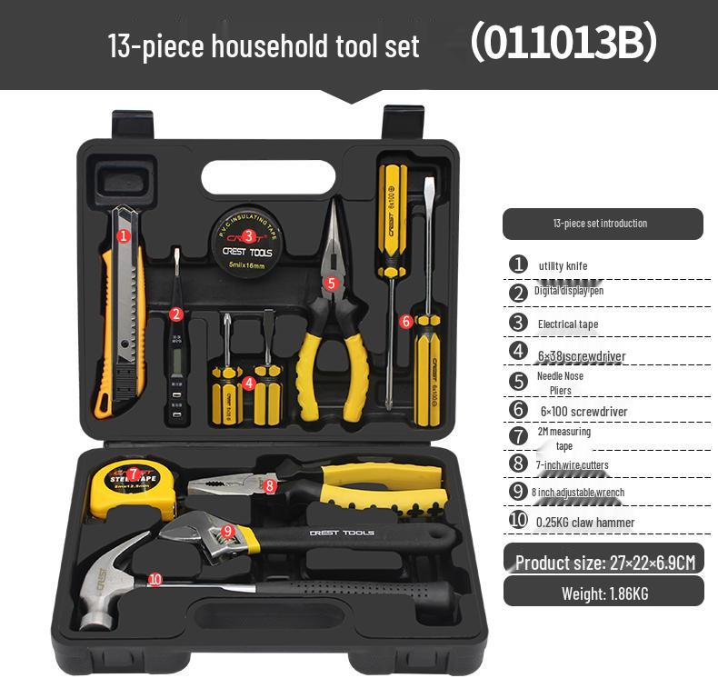 Multifunctional Household Toolbox Set: Screwdriver, Pliers, Wrench for Daily Repairs and Organization