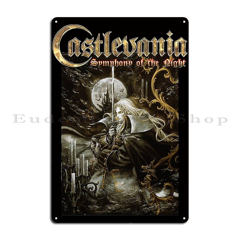 Castlevania Symphony Of The Night Metallplakett Poster Fest Anpassa Bar Tryck Väggmålning Plåtskylt Poster