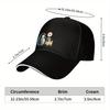 Cute Penguin and Pug Cartoon Print Cotton Baseball Cap Adjustable Casual Adult Sport Hat