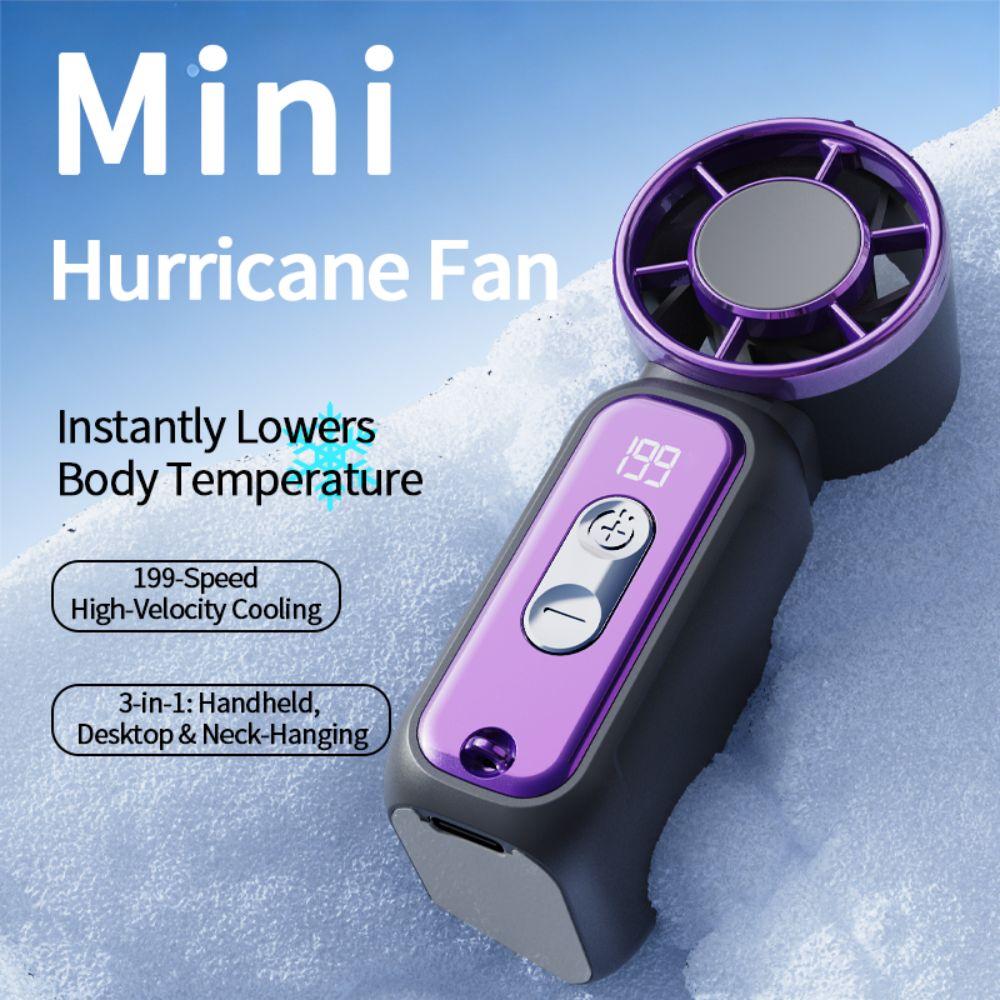 Powerful Wind Super Mini Handheld Fan USB Rechargeable Turbo Fan New Handheld Turbo Fan  Summer