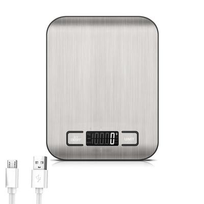Cyfrowa waga kuchenna Ładowanie USB Waga kuchenna do żywności Wielofunkcyjna elektroniczna waga do ważenia do gotowania pieczenia 1G Do 10KG