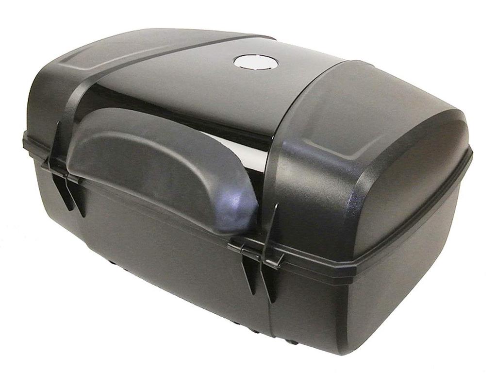 47L Capacity Rear Box Black Easy To Attach and Remove Stylish Design and Large Capacity Universal Type For Mounting On Carrier LED Stop Lamp Backrest