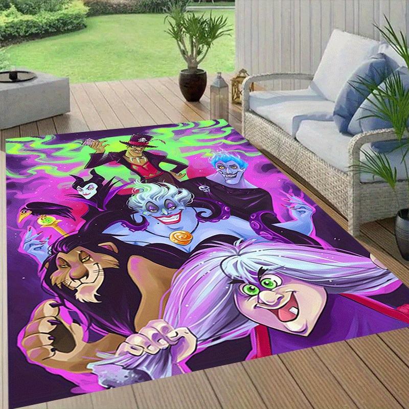 1pc Villain Pattern Area Rug Soft Flannel Floor Mat for Living Room,Office,Bedroom and Carpet,Sofa Coffee Table Floor Mat