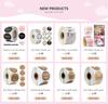 100-500pcs Thank You Round Sticker Scrapbook Envelope Seal Sticker Gift Flower Decoration Stationery Label Stickers