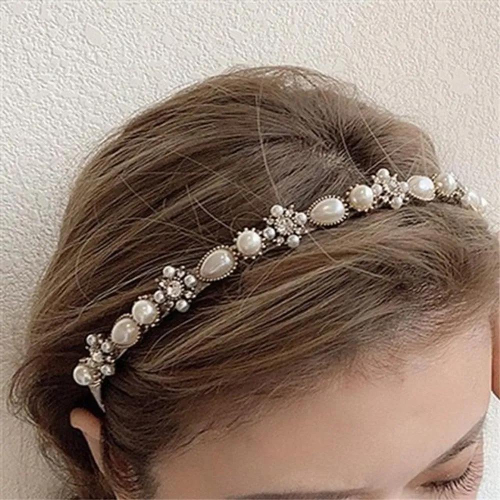 Hairband, headscarf, pearl headband, hairband, thin headband, women s headband, jewel headband black
