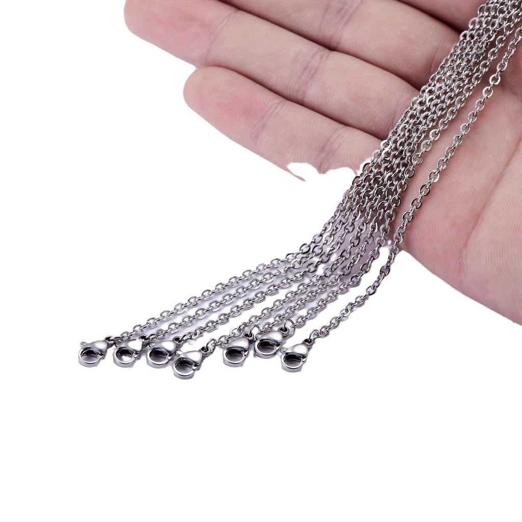 Universal Round Metal Cross Chain Necklace with Pendant