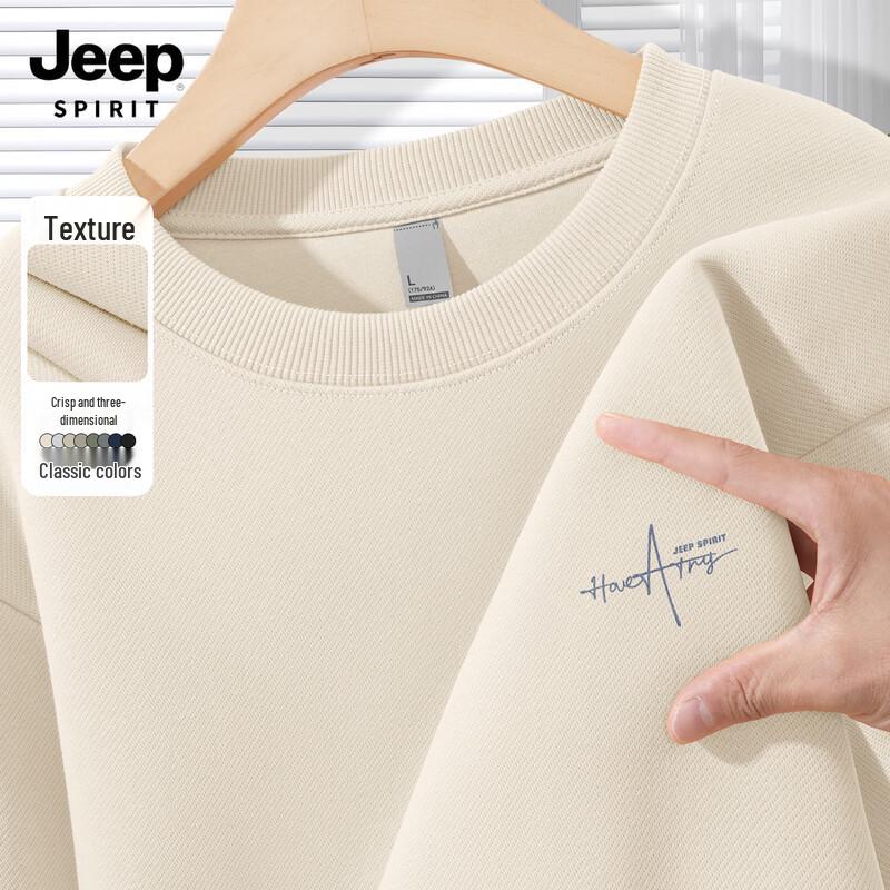 JEEP SPIRIT Men s Loose Fit Round Neck Sweatshirt M