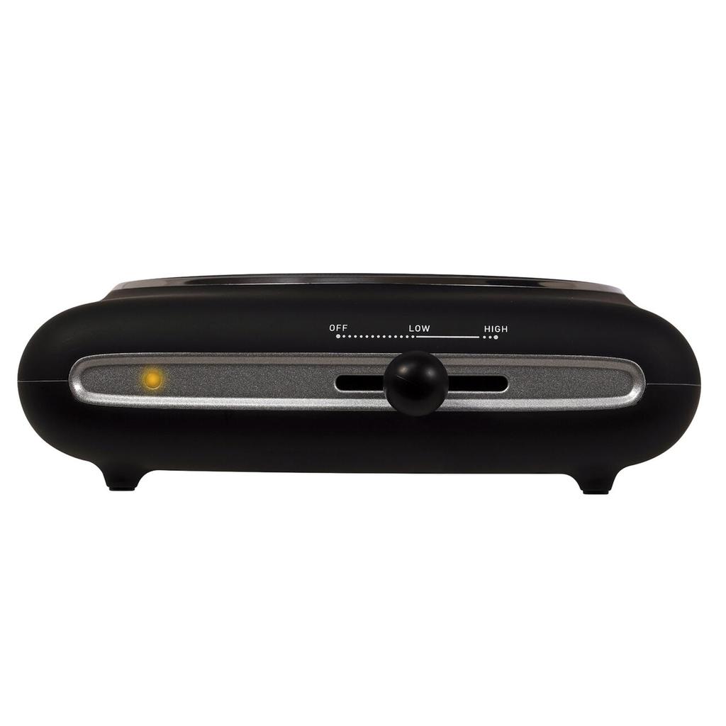 Tokyo Deco 1 Brenner Bordkomfyr 1000W Elektrisk Komfyr Kompakt Kompatibel med Svart Høy Effekt Bordplate Stilig Matt Maling Høy