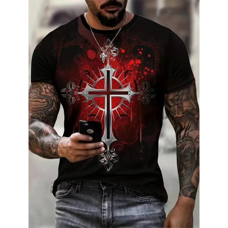 Horror Death Satan Pattern T shirts For Men/Women 3D Print Street Trend T-shirts Summer Oversized Man Clothing Short Sleeve Tops