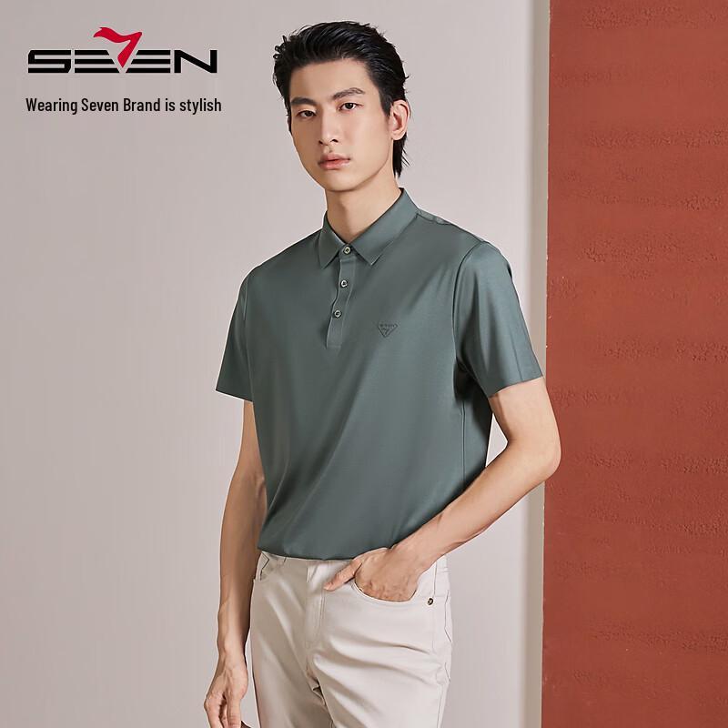 

Seven Men s Seamless Mulberry Silk Blend Polo Shirt L
