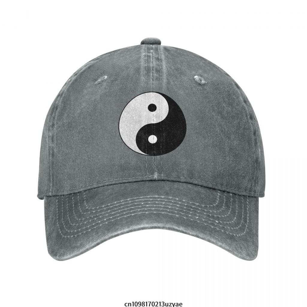 Ying Yang Symbol Fashion Unisex Cotton Baseball Cap Outdoor Adult Adjustable Denim Hat