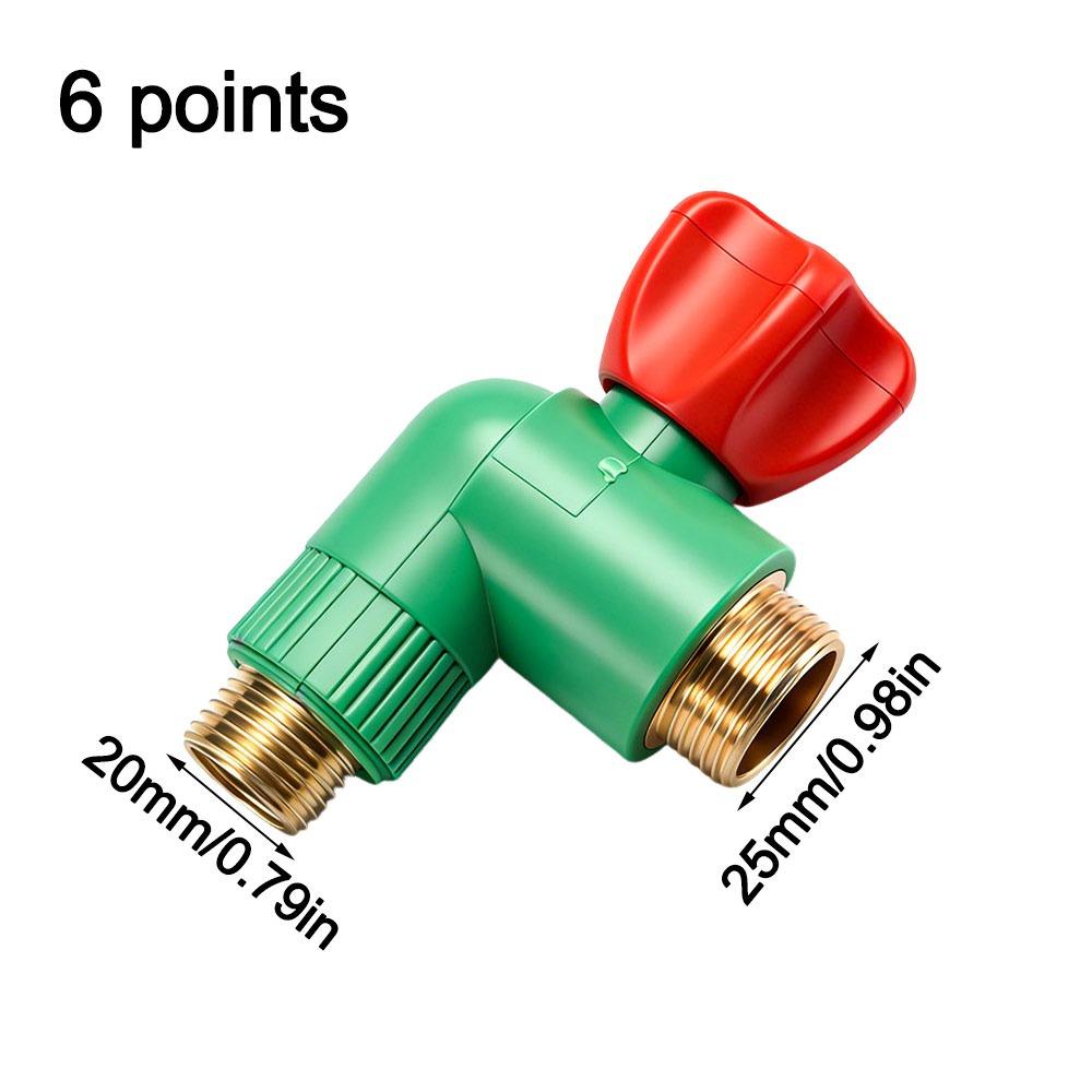 High-flow Water Pipe Valve Universal Interface Thread PPR Angle Valve Water Pipe Accessories