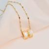 Opal H Titanium Steel Necklace Premium Trendy Versatile Clavicle Chain