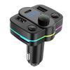 Type-C Fast Charging Car Charger Fm Transmitter Dual Usb Music Player Mp3 Charger Adapter Type-C Wireless Light Handsfree