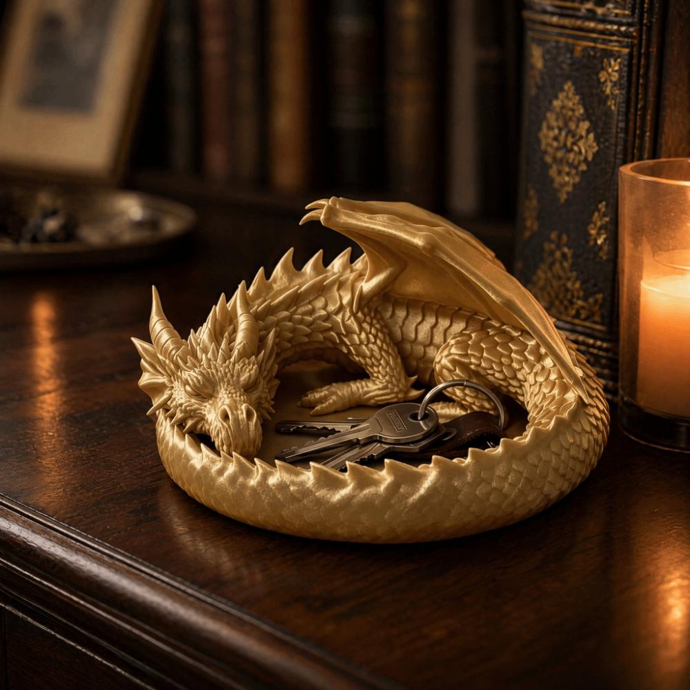 Dark Style Dragon Tray 3D Printing Desktop Organizer Creative Jewelry Storage Tray Entryway Decor