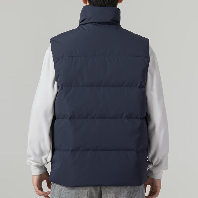 Under Armour Gilet sans manches uni à col montant pour le sport, l'extérieur, la course à pied et les loisirs, unisexe, bleu foncé 23600803-013