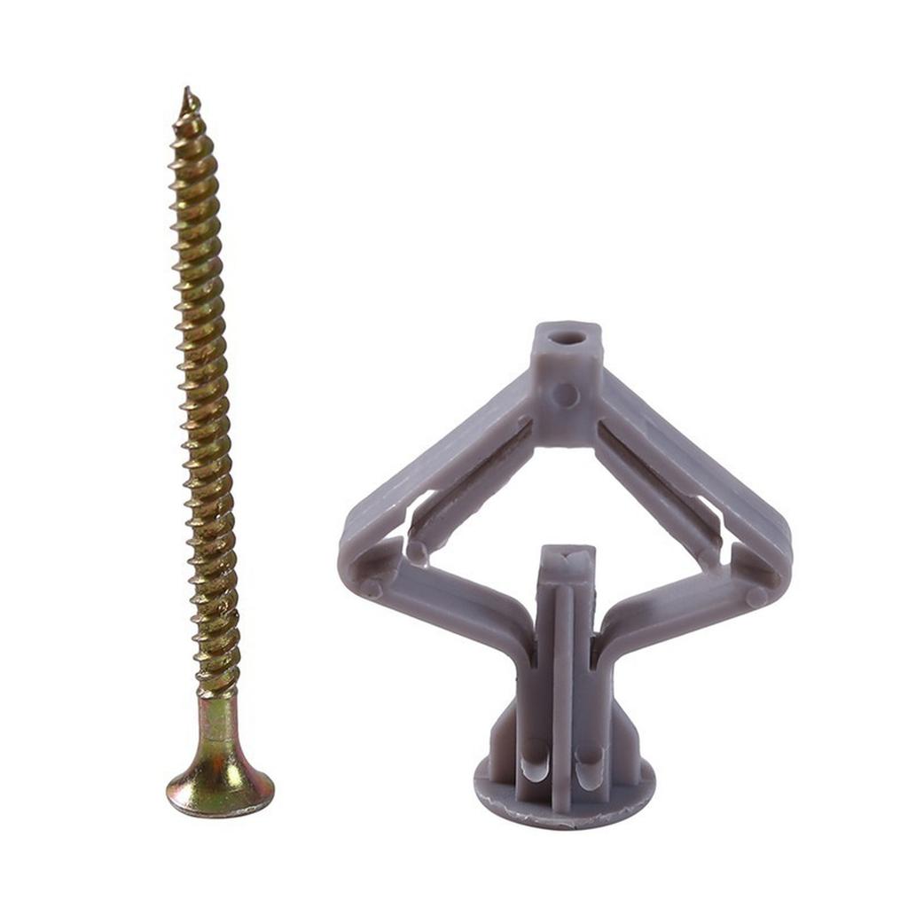 Butterfly Type Plastic Gypsum Board Anchors Drywall Fixings Screw Curtain Wall Gypsum Expansion Tube