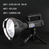 Lampe torche rechargeable 200000 lumens - IPX44, batterie grande capacité, tête rotative