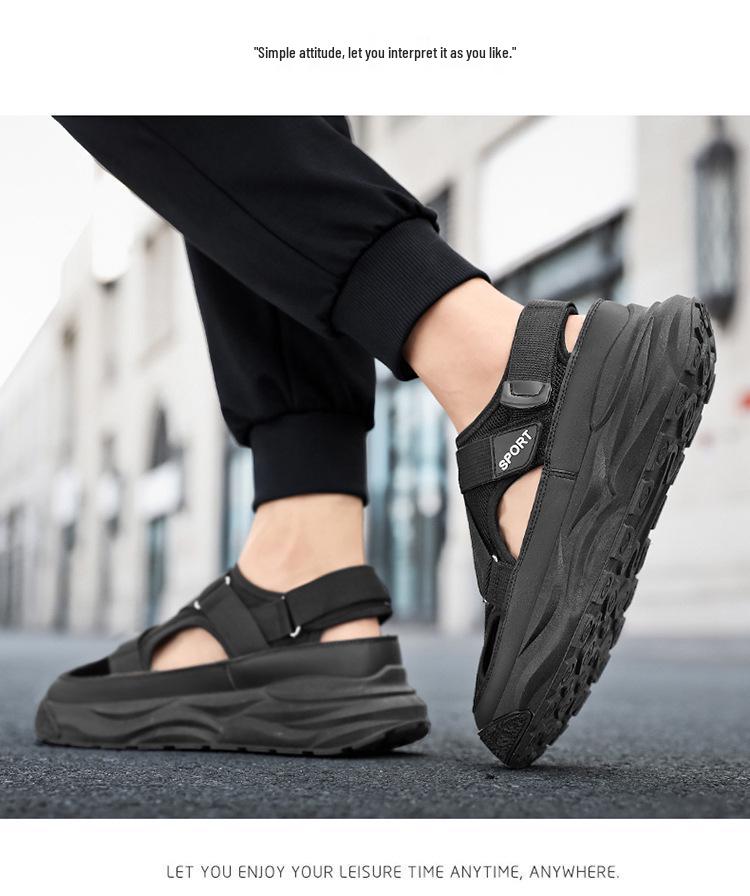 Summer 2025 Men's Trendy Thick-Soled Breathable Sports Sandals