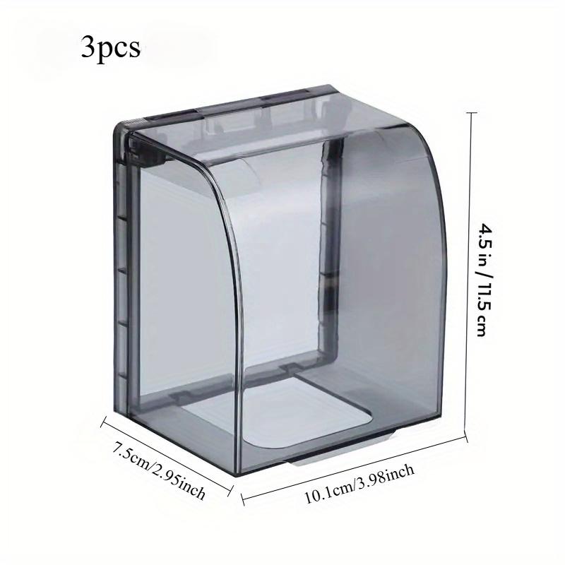 

3pcs 86 Type Self-Adhesive Wall Socket Waterproof Box Electric Plug Cover Bathroom Wall Switch Protection Cover Wall Socket Box