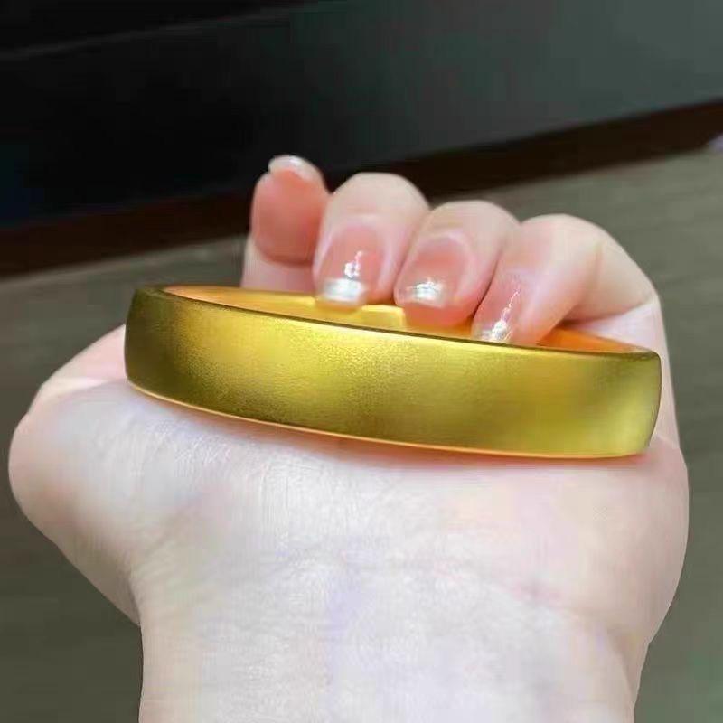 Armreif Goldener Schmerle mit breiter Vorderseite nach alter Tradition - Damen Hochzeit Echter Imitationsgoldschmuck