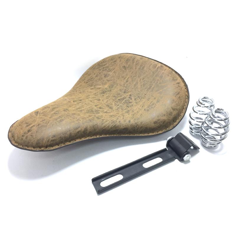 Motocyklová pružina Solo Seat Distressed Soft LeatherCushion Montážní sada pro Sportster Bobber Chopper Heritage Springer
