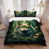 3pcs Bedding Set Wolf Forest Includes 1 Comforter + 2 Pillowcases, Without Pillow Inserts, Soft Comfortable, Lightweight Breathable016