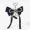 Korean Silver Bow & Cherry Pendant Keychain – Y2K Retro Charm Gift for Friends
