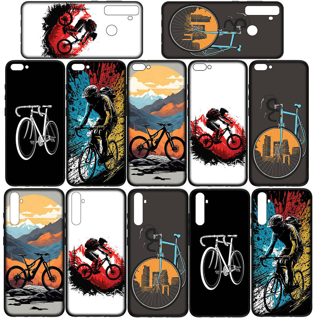 For Motorola Moto Edge 70 60 50 G54 G86 Samsung Galaxy S25 iPhone 17 16 15 Redmi Note 14 13 Pro Max Phone Case Poster Mountain Bike Cycling Art Cover
