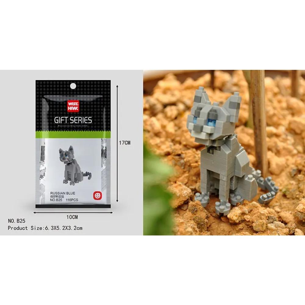 Mini Building Blocks 3D Animal Diamond Model Micro Bricks Dog Cat Bird Moose Wolf Panda Macaw Toys For Children Birthday Gifts