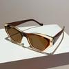 Fashion Vintage Cat Eye Sunglasses Women  Trendy Sun Glasses Punk Luxury Brand Designer Double Color Sexy Lady Shades Uv400