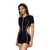 Racing Swimsuit Women's One-piece Swimming Pool Covering Abdomen Showing Slimming Conservative Boxer Sports Hot Large Size