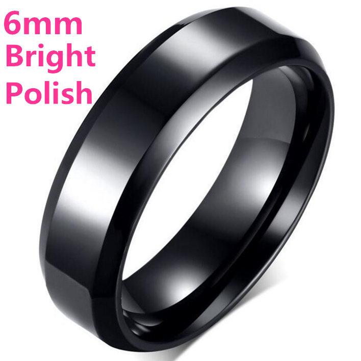 4-8mm Bright and Dull Polish Silver Stainless Steel For Men and Women Couple Ring