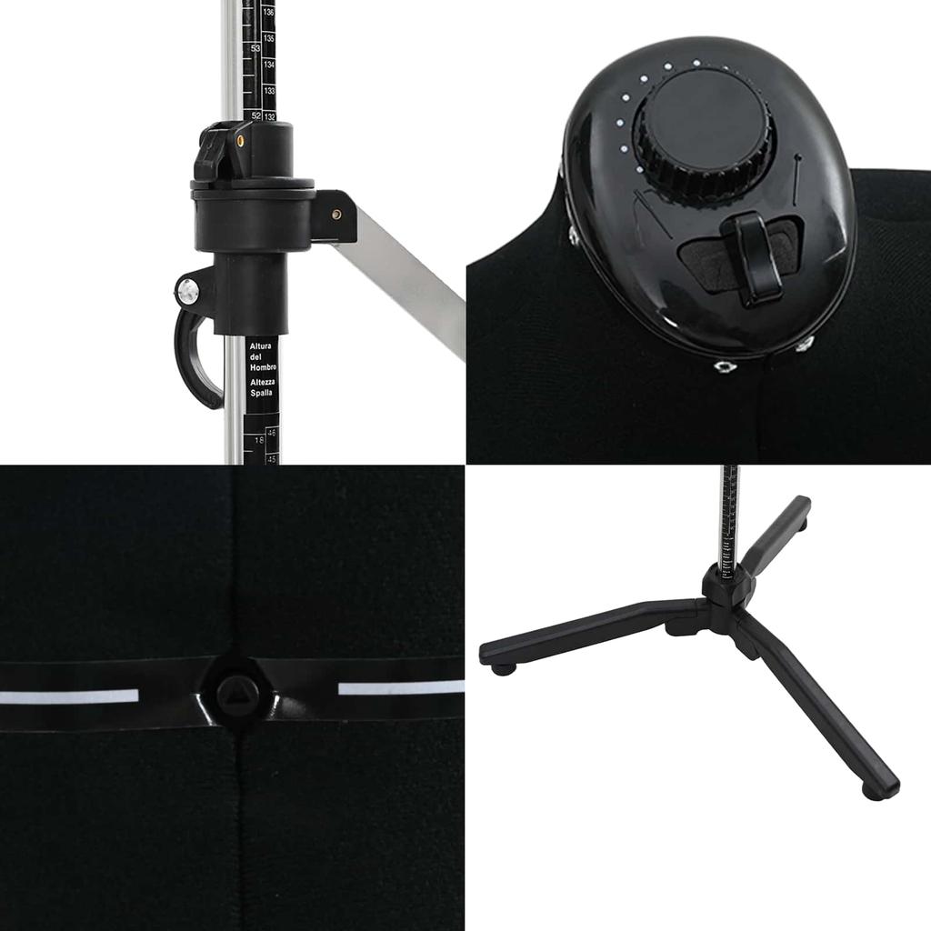 Adjustable Dress Form for Women Black Velvet