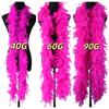 DIY Fluffy Rose Turkey Feather Boa 40G 60G 90G 2 Meter Chandelle Feathers Shawl Scarf for Carnival Party Dress Clothes Decoration