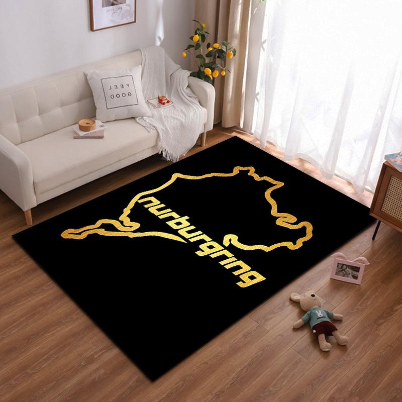 

Nürburgring Silhouette Carpet with Colorful Text Design Suitable for use as an anti-slip game mat for living room and bedroom sofas 40x60cm( 15x23in )