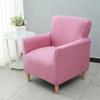 Solid Color Tub Club Armchair Cover Stretch Sloping Arm Back Slipcover Soft Single Small Chair Seater Sofa Covers For Home Club
