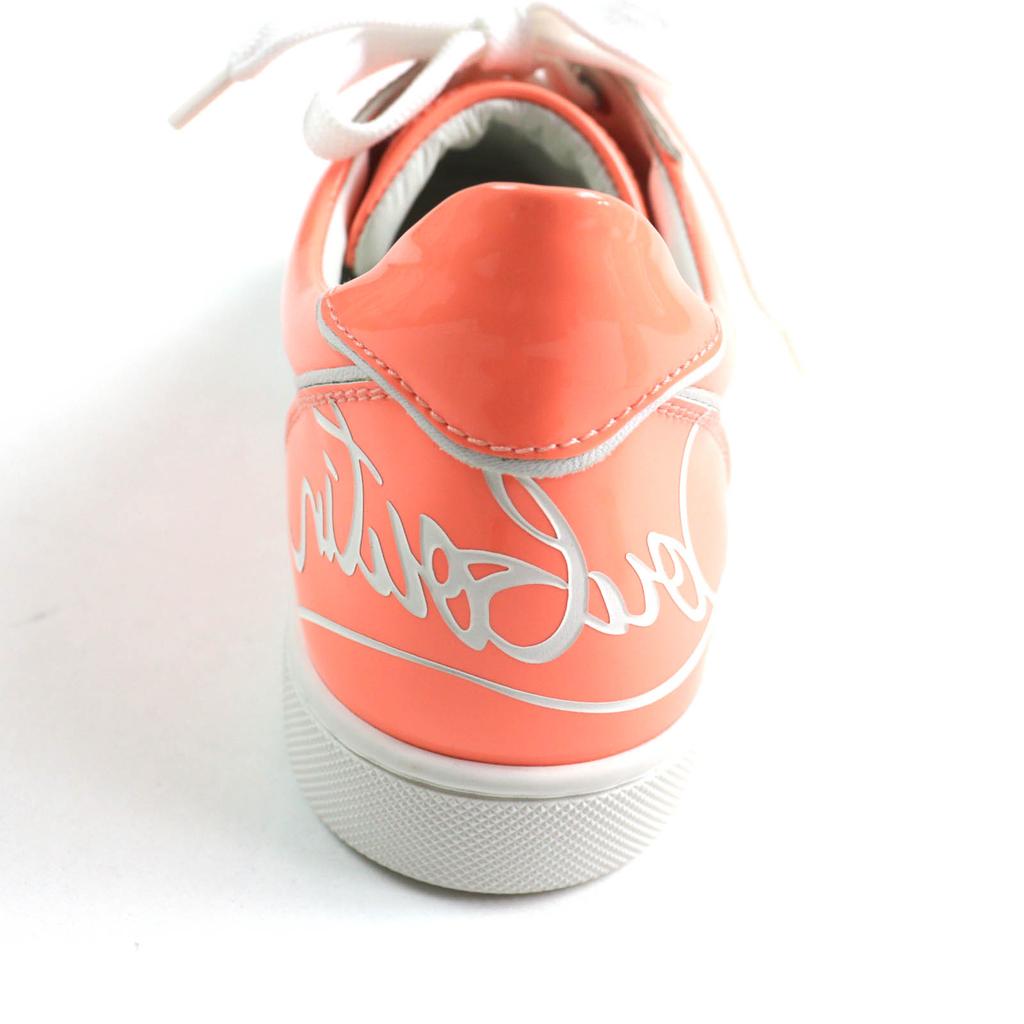 Pristine Christian Louboutin sneakers FUN VIEIRA Lace-up Orange Patent leather Used