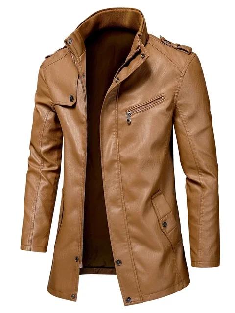 Men Long Coat Winter Casual England