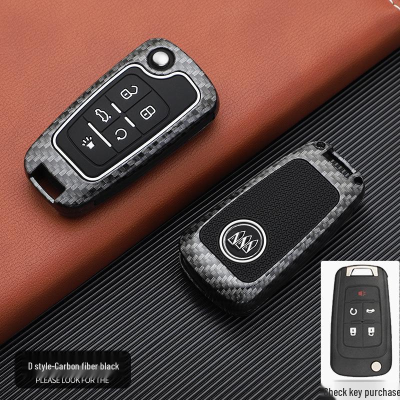 

Чехол для ключей из углеволокна Buick – Модный чехол для пульта с дизайном пряжки