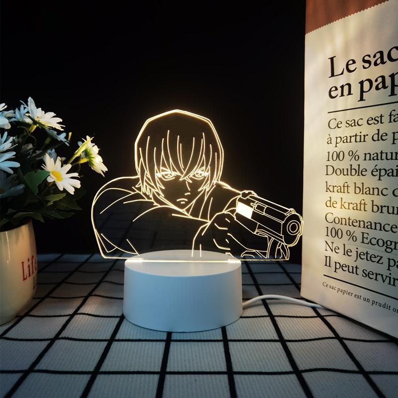 

Светодиодный ночник «Детектив Конан Шиничи Кудо» с украшением «Воришка» Black Base: Touch + 16-Color Remote