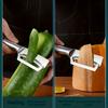 1 pieza Pelador de Verduras de Acero Inoxidable Resistente con Mango Ergonómico - Hoja Gruesa para Calabazas, Zanahorias, Patatas | Seguro para Alimentos, Duradero Cocina