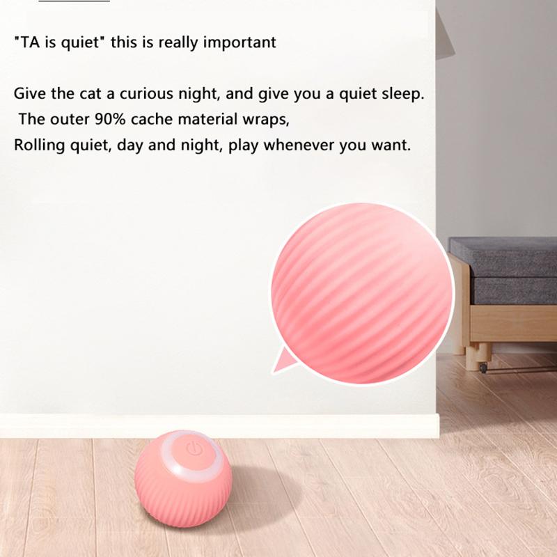 Smart Cat Toys Electric Cat Ball Automatic Rolling Ball Cat Interactive Toys Training Self-moving Kitten Toys for Indoor Playing