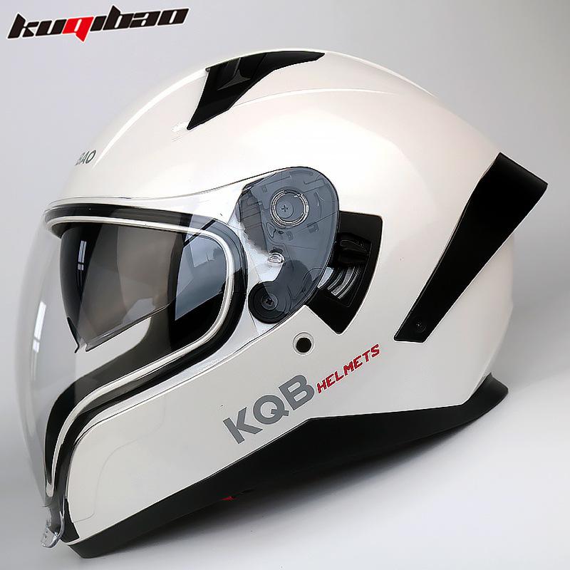 Double Lens Motorcycle Helmet Full Helmet Drinking Water Lightweight Four Seasons Ghost Face Helmet with Bluetooth