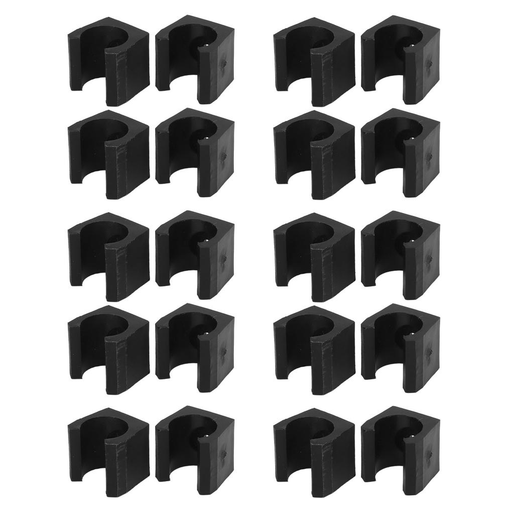 20pcs Pool Stick Clips Durable Pool Cue Rack Light Weight Black Billiards Cue Locating Clip Holder for Home Club