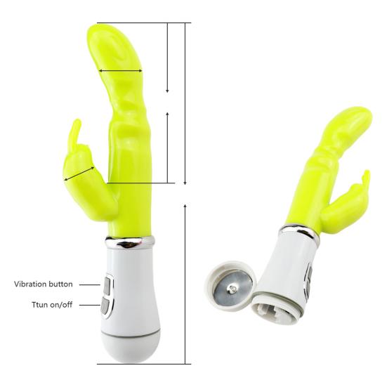 Dual G-Spot Vibrator with Rotating Silicone Massager for Beads Rabbit-Shaped Women Multi-Frequency Vibration Waterproof Quiet Discreet